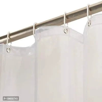 Dakshya Industries Pack of 1 Waterproof Transparent PVC Plain AC Curtain with Hooks (Size - 9 Feet, Thickness - 0.15 mm)-thumb3