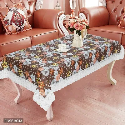 Trendy PVC Printed Waterproof Rectangle 4 Seater Table Cover 40x60 Inch -Brown-thumb3