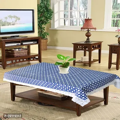 Trendy PVC Printed Waterproof Rectangle 4 Seater Table Cover 40x60 Inch -Blue-thumb2