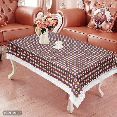 Trendy PVC Printed Waterproof Rectangle 4 Seater Table Cover 40x60 Inch -RedYellow