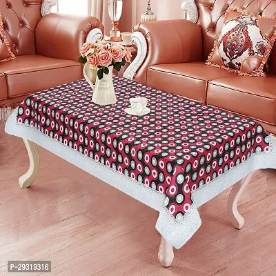 Trendy PVC Printed Waterproof Rectangle 4 Seater Table Cover 40x60 Inch -RedBlack-thumb0