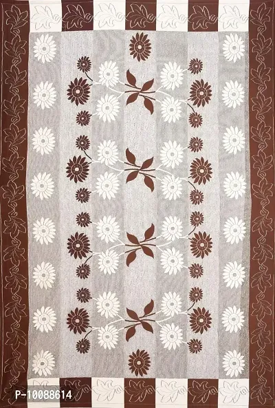 Dakshya Industries Designer Floral Dining Table Cover 60X90 Inches (Brown)-thumb2