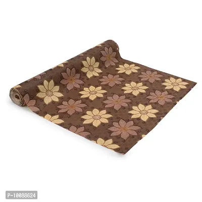 Dakshya Industries PVC Printed Table Cover Printed,Washable Waterproof Table Protector (Dark Brown, Dining Table Cover 90X60 inches)