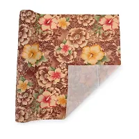 Dakshya Industries Floral Design PVC Wardrobe Kitchen Drawer Cupboard Cabinet Shelf Mat, Shelf Liner 5 Mtr - Multicolor-thumb1