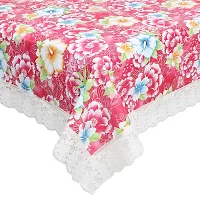 Dakshya Industries PVC Flower Printed Table Cover Washable Wrinkles Free Table Cover-thumb1