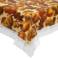 Dakshya Industries PVC Printed, Washable Waterproof 6 Seater Dining Table Cover (Multicolor - 60X90 inches)-thumb1