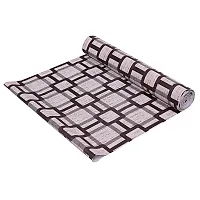 Dakshya Industries Checkered PVC Wardrobe Kitchen Drawer Cupboard Cabinet Shelf Roll/Mat/Liner 10 Meter - Brown-thumb1