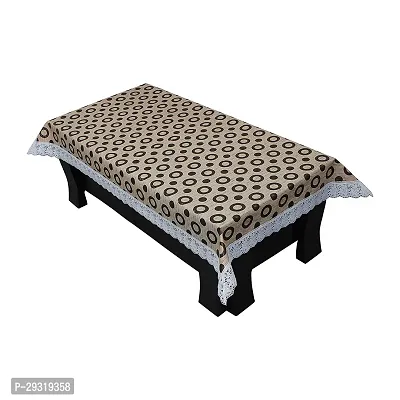 Trendy PVC Printed Waterproof Rectangle 4 Seater Table Cover 40x60 Inch -Beige-thumb0