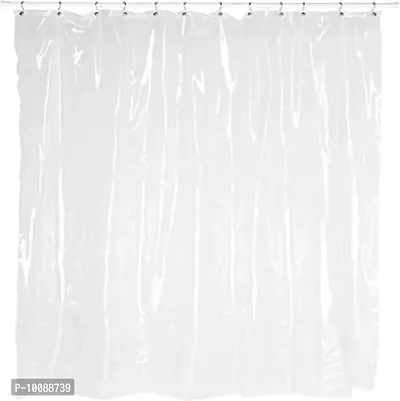 Dakshya Industries Pack of 1 Waterproof Transparent PVC Plain AC Curtain with Hooks (Size - 7 Feet, Thickness - 0.30 mm)