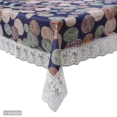 Trendy PVC Printed Waterproof Rectangle 4 Seater Table Cover 40x60 Inch -Blue-thumb3