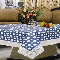 Trendy PVC Printed Waterproof Rectangle 4 Seater Table Cover 40x60 Inch -Blue-thumb2