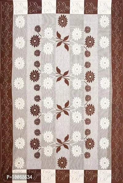 Dakshya Industries Floral Cotton Dining Table Cover 60X90 Inches (Brown)-thumb3