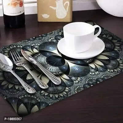 Dakshya Industries PVC Printed Dining Table Placemats Set of 6 (Multicolour) - DIBLMAT56-thumb3