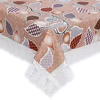 Dakshya Industries PVC Printed Table Cover Printed,Washable Waterproof (Light Pink, Center Table Cover 60X40 inches)-thumb2