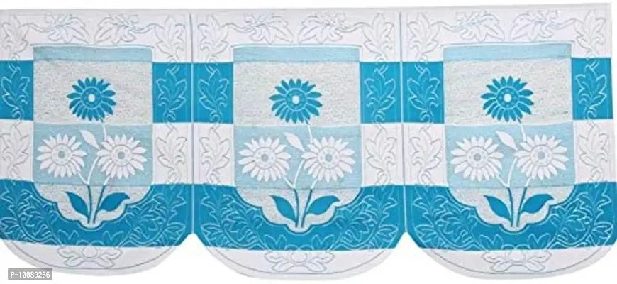 Dakshya Industries Floral Design 6 Piece Cotton Sofa Cover Set (Violet)-thumb5