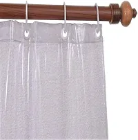 Dakshya Industries Pack of 1 Waterproof Transparent PVC Plain AC Curtain with Hooks (Size - 8 Feet, Thickness - 0.30 mm)-thumb1