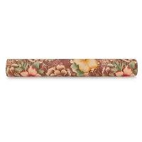 Dakshya Industries Floral Design PVC Wardrobe Kitchen Drawer Cupboard Cabinet Shelf Mat, Shelf Liner 5 Mtr - Multicolor-thumb2