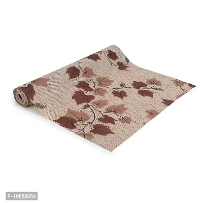 Dakshya Industries PVC Printed Table Cover Printed,Washable Waterproof Table Protector (Beige, 10 Meter Roll)