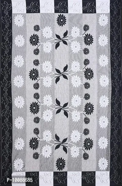 Dakshya Industries Designer Floral Dining Table Cover 60X90 Inches (Black)-thumb2