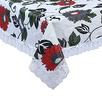 Trendy PVC Printed Waterproof Rectangle 4 Seater Table Cover 40x60 Inch -Grey-thumb1