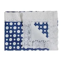 Trendy PVC Printed Waterproof Rectangle 4 Seater Table Cover 40x60 Inch -Blue-thumb3