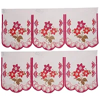 Dakshya Industries Floral Cotton 6 Piece 5 Seater Sofa Cover - Pink-thumb1