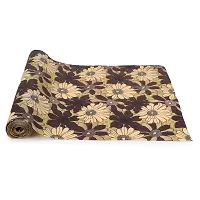 Dakshya Industries PVC Printed Table Cover Printed,Washable Waterproof (Dark Brown, 5 Meter Roll)-thumb1