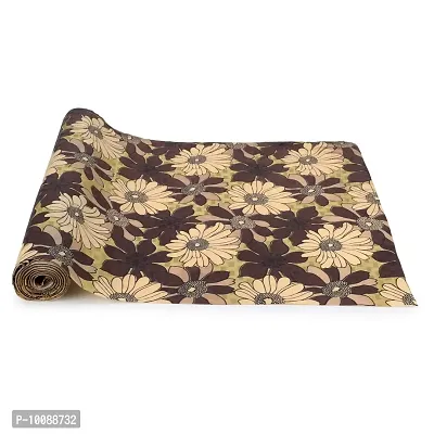 Dakshya Industries PVC Printed Table Cover Printed,Washable Waterproof (Dark Brown, 5 Meter Roll)-thumb2