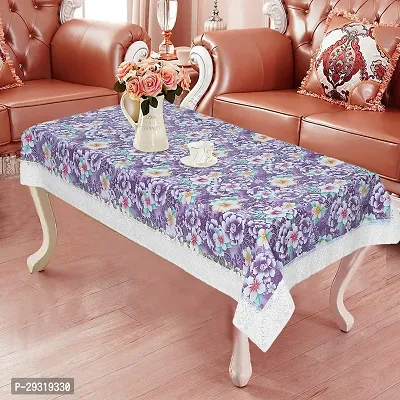 Trendy PVC Printed Waterproof Rectangle 4 Seater Table Cover 40x60 Inch -Purple-thumb0