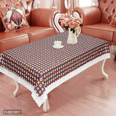 Trendy PVC Printed Waterproof Rectangle 4 Seater Table Cover 40x60 Inch -RedYellow-thumb2