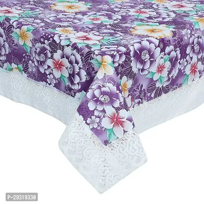 Trendy PVC Printed Waterproof Rectangle 4 Seater Table Cover 40x60 Inch -Purple-thumb3