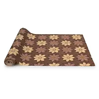 Dakshya Industries PVC Printed Table Cover Printed,Washable Waterproof Table Protector (Dark Brown, Dining Table Cover 90X60 inches)-thumb1