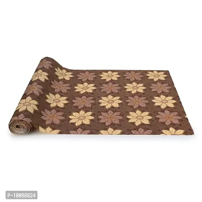 Dakshya Industries PVC Printed Table Cover Printed,Washable Waterproof Table Protector (Dark Brown, Dining Table Cover 90X60 inches)-thumb2