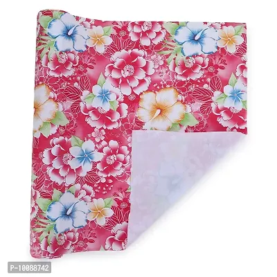 Dakshya Industries Floral Design PVC Wardrobe Kitchen Drawer Cupboard Cabinet Shelf Mat, Shelf Liner 5 Mtr - Multi-thumb2