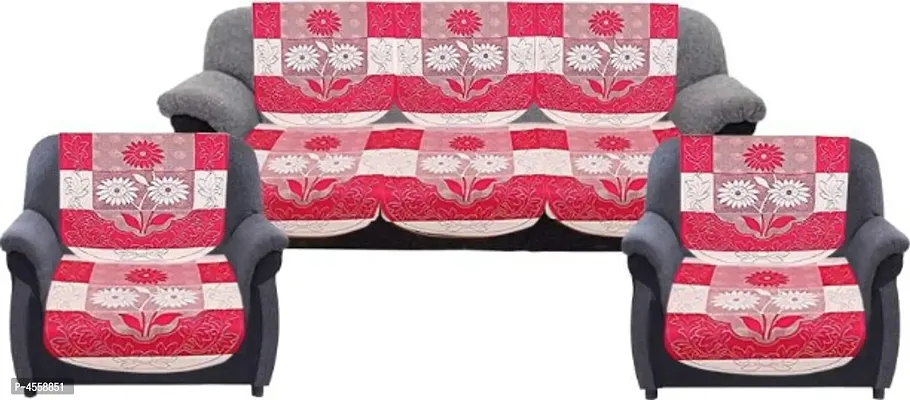 Forever Groovy Polyester Floral 5 Seater Premium Sofa Cover.