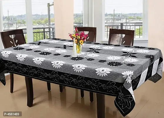 Forever Groovy 6 Seater Cotton Dining Table Cover - 60x90 Inches-thumb0