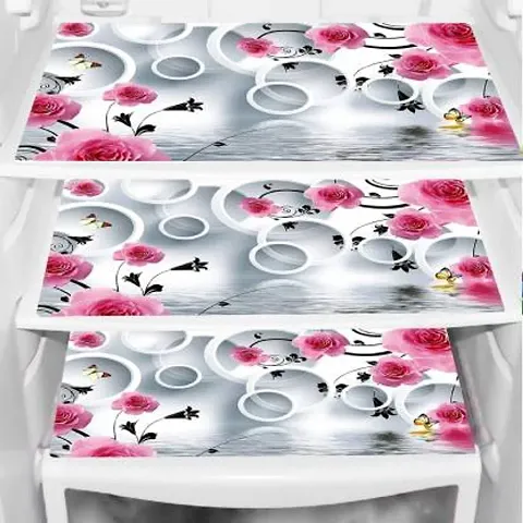 Forever Groovy Printed PVC Rectangular Fridge Mats (Pack of 3)