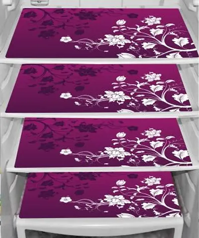 Forever Groovy Printed PVC Rectangular Fridge Mats (Pack of 4)