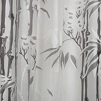 Castle Decor PVC 7 Feet Bamboo Design Shower Curtains With 8 Hooks-thumb1