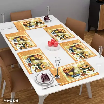 Classic PVC Printed Food Place Mats Pack of 6