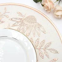 Classic Pack of 6 Round Table Placemat,Pressed Vinyl Place Mats Easy to Clean Waterproof Dining Table Plate Mat for Kitchen Hotels Business Occasions Indoor Outdoor ( Copper )-thumb2