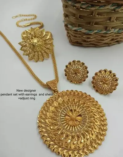 Traditional Brass Artificial Beads Mangalsutra Set