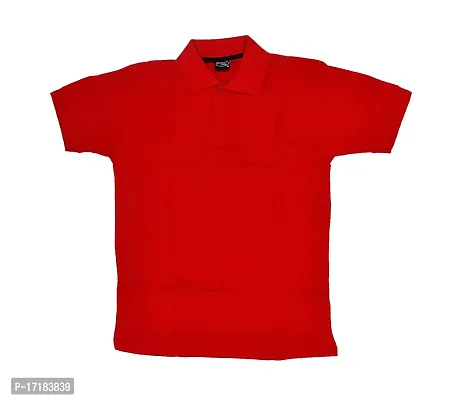 URENACRAFT Regular Fit Cotton Polo Neck T-Shirt for Men Red-thumb0