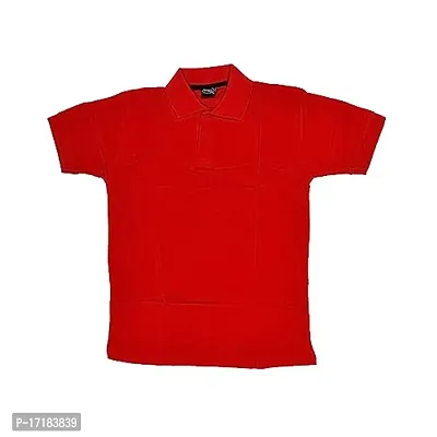 URENACRAFT Regular Fit Cotton Polo Neck T-Shirt for Men Red-thumb0