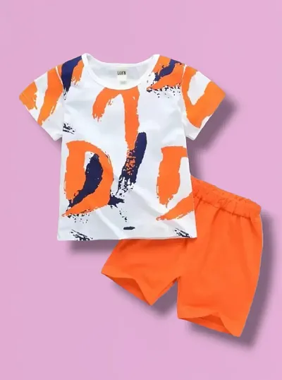 I.T Kids Dress for Boys | Printed Hoisery Cotton T shirt & Short Set