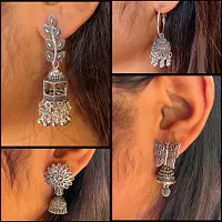 Oxidised Set of 4 Earrings for women-thumb1