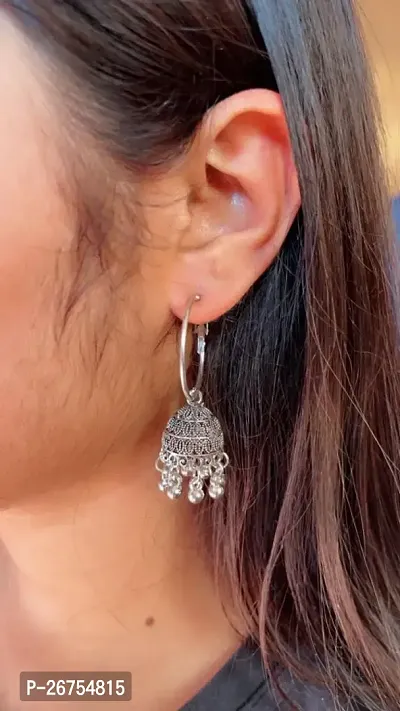 Oxidised Set of 4 Earrings for women-thumb3