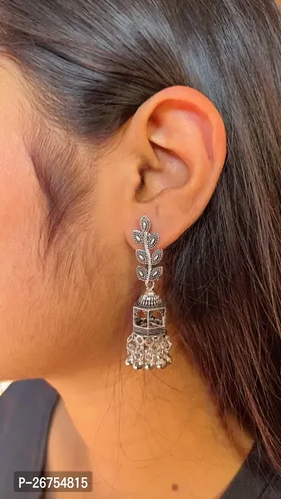 Oxidised Set of 4 Earrings for women-thumb5