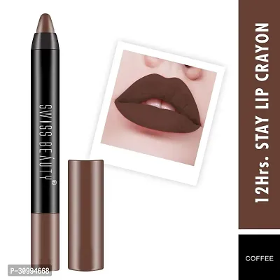 Stay Matte Crayon Lipstick (SB-S18-12)-COFFEE-thumb0