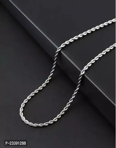 Trendy Silver Stainless Steel Chain For Men-thumb0